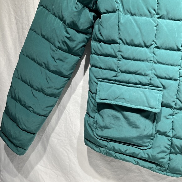 Garnet Hill Size 6 Puffer Jacket Goose Down Fill Button Up Inner Pockets Womens - Picture 2 of 9